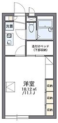 レオパレスセキバA 1Kの間取図画像