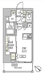アークマーク大塚 1DKの間取図画像
