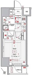 メイクスデザイン池袋 1Kの間取図画像