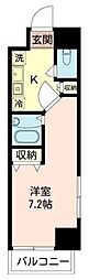 エスペランサK2 1Kの間取図画像