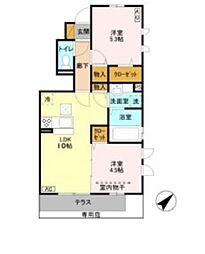 エスペーロ 2LDKの間取図画像