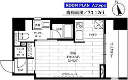 ステージグランデ蔵前 ワンルームの間取図画像