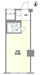 東中野アパートメンツ ワンルームの間取図画像