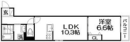 ウイング牧野駅前 1LDKの間取図画像