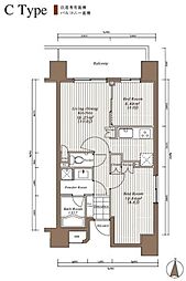 ザ・パーククロス錦糸町レジデンス 5階1SLDKの間取り