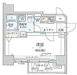 リヴシティ一番町 8階1Kの間取り