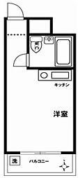 パル京南ＮＯ15 2階ワンルームの間取り
