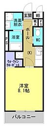ＣＡＳＡあいら 103 1階1Kの間取り