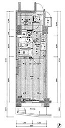 東京メトロ丸ノ内線 赤坂見附駅 徒歩4分の賃貸マンション 4階1Kの間取り