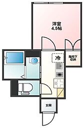 Glanz王子神谷 1Kの間取図画像