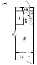 EXE吉祥寺 ワンルームの間取図画像