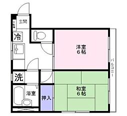 岩楯ビル 2Kの間取図画像
