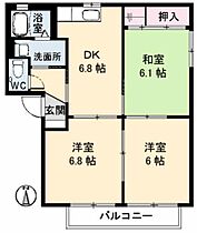 ファミールＭ　II棟 B0202 ｜ 島根県出雲市大津朝倉２丁目2-8（賃貸アパート3DK・2階・54.07㎡） その2