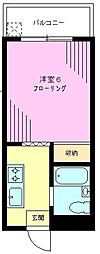 第2長島ビル 2階1Kの間取り
