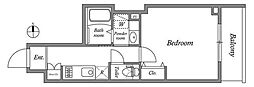 リテラス蒲田 1Kの間取図画像