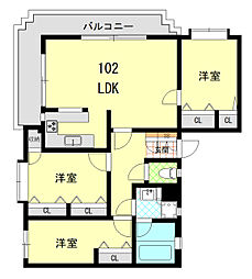 グローリー自由が丘 3LDKの間取図画像