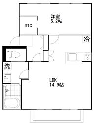 プールアネックス 1LDKの間取図画像