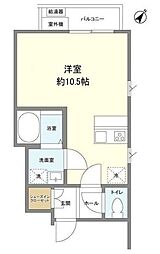 ティアリーゼ ワンルームの間取図画像