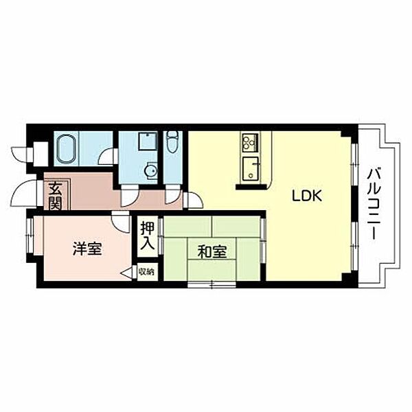 レジデンスコマイ 0201｜奈良県橿原市木原町(賃貸マンション2LDK・2階・56.00㎡)の写真 その2