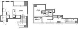 オーパスホームズ八丁堀 1LDKの間取図画像