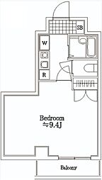 ヴェルステージ茅場町 5階1Kの間取り