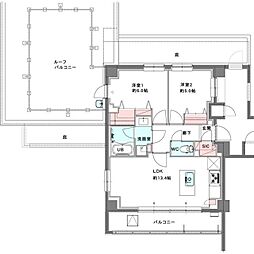 スプリングスクエア永福 2LDKの間取図画像
