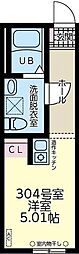 ラトゥール橋本 ワンルームの間取図画像