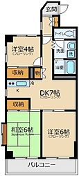 ルミエール給田 3DKの間取図画像