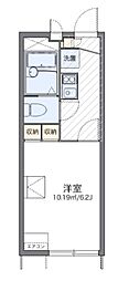 レオパレスエメラルドグリーン 1Kの間取図画像