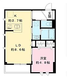 Blan cube戸越公園（Nearly ZEH） 3階1LDKの間取り