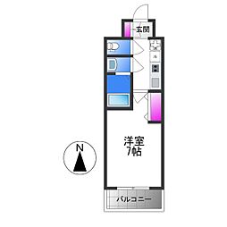 LIVIAZ OSAKA Verite 1Kの間取図画像