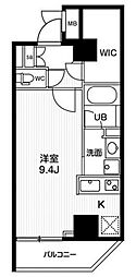 ジェノヴィア両国Ｖスカイガーデン 9階ワンルームの間取り