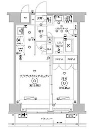 セジョリ墨田イースト3 1LDKの間取図画像