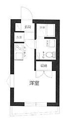 ハーモニーグラシア三軒茶屋 1階ワンルームの間取り