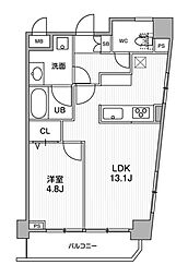 ミリアレジデンス上池袋2 3階1LDKの間取り