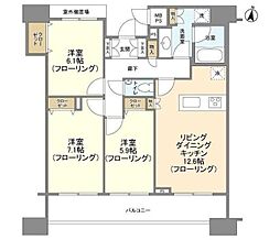 HF白金高輪レジデンス 3LDKの間取図画像