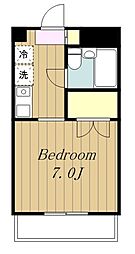 ヴェルデ多摩川 1階1Kの間取り