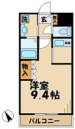 グランペールエリテ 1Kの間取図画像