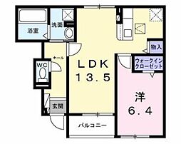 ココル 1LDKの間取図画像