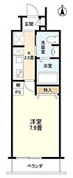 ウェルスクエアクガハラ 1Kの間取図画像