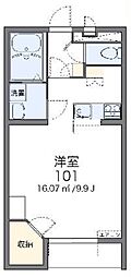 レオパレス南逆井 1Kの間取図画像