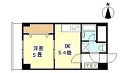 サウスコート阿佐谷 6階1DKの間取り