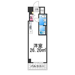 VitaNuova堺 ワンルームの間取図画像