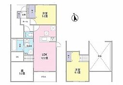 ハウオリ・ララ 2LDKの間取図画像