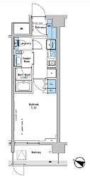 ルフォンプログレ中野富士見町ザ・レジデンス 1Kの間取図画像