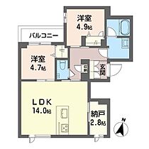 サンヒルズ 00201 ｜ 東京都国分寺市南町３丁目26-未定)（賃貸マンション2SLDK・2階・60.92㎡） その2