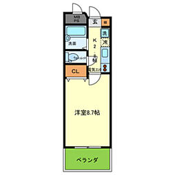 ジュンナインビル 1Kの間取図画像