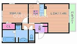 Osaka Metro長堀鶴見緑地線 横堤駅 徒歩10分の賃貸マンション 3階1LDKの間取り