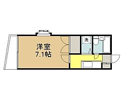 マンショングレイス 1Kの間取図画像