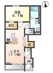 グランツ 1LDKの間取図画像